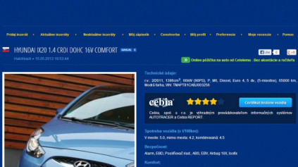 AUTOBAZAR.EU CERTIFIKUJE PÔVOD A STAV VOZIDLA CEZ CEBIA REPORT