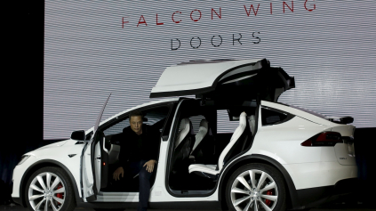 TESLA MODEL Y BUDE REALITOU. DOSTANE FALCON WINGS