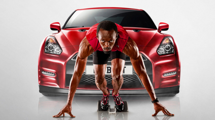 NAJRÝCHLEJŠÍ MUŽ PLANÉTY USAIN BOLT DRAŽÍ NISSAN GT-R