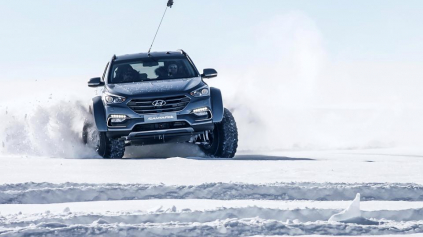 HYUNDAI SANTA FE ZVLÁDOL PREJSŤ CEZ CELÚ ANTARKTÍDU